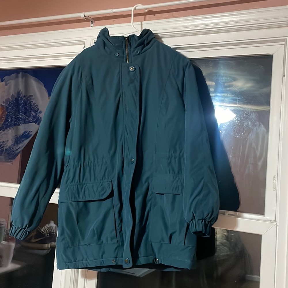 Dark teal winter jacket